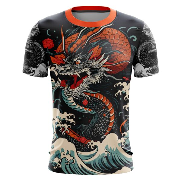 Dragon Design Full Print Roundneck Shirt Thumbnail