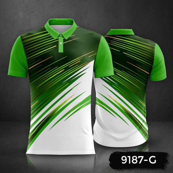Linear Design Polo Shirt Full Print Sublimation Thumbnail