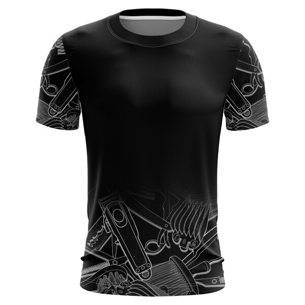 Barber Uniform Full Print Roundneck Shirt Thumbnail